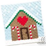 Christmas Gingerbread House Graph Free Crochet Pattern