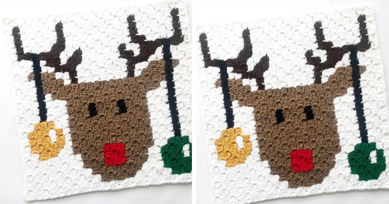 Crochet Christmas Rudolph the Reindeer Free Pattern