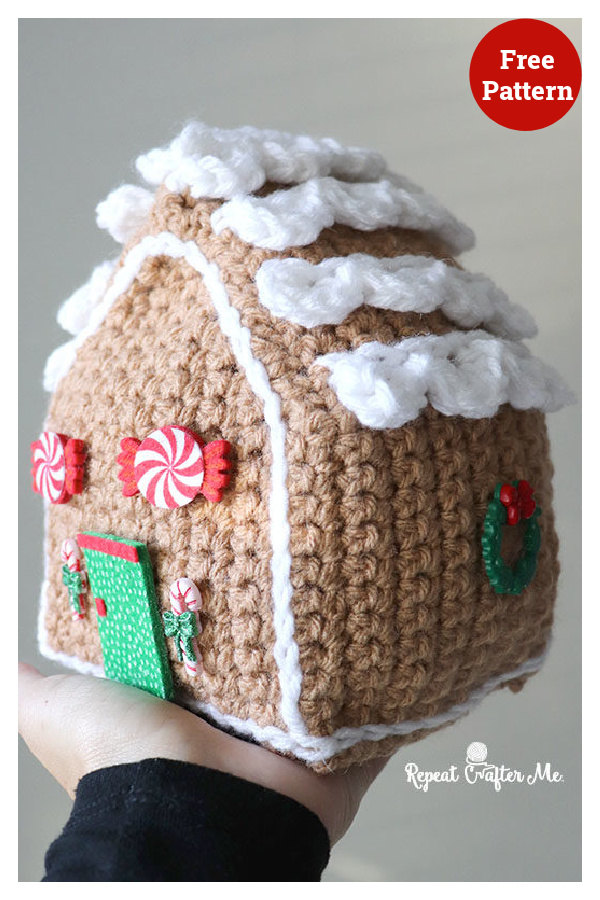 Crochet Christmas Gingerbread House Free Pattern