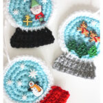 Crochet Christmas Snowglobe Ornaments Free Pattern and Video Tutorial