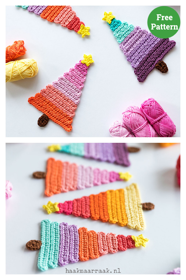 Ice Pop Christmas Trees Free Crochet Pattern 