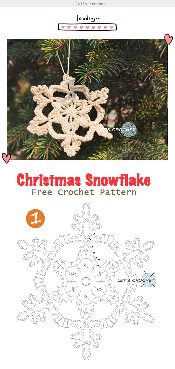 The 7 Christmas Snowflake Free Crochet Pattern