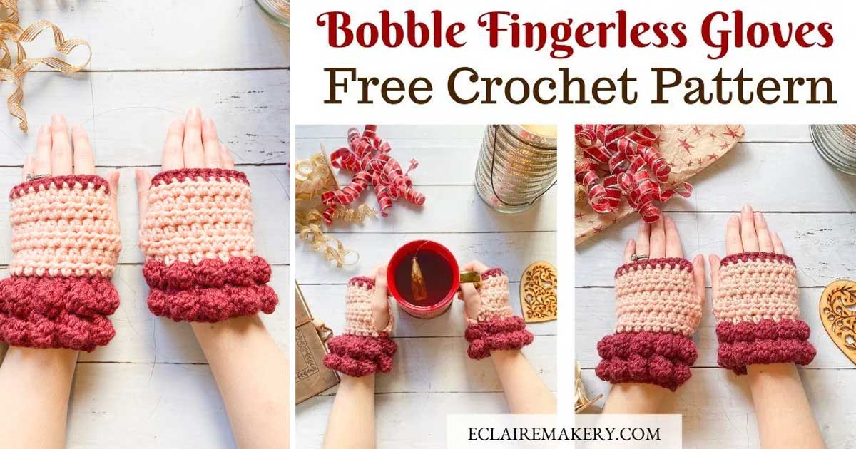 Easy Fingerless Gloves Crochet Free Pattern