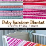 Baby Rainbow Sampler Blanket Free Crochet Pattern
