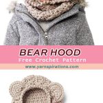 Bernat Crochet Bear Hood Hat Free Pattern