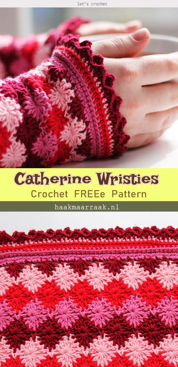 Catherine Wristies Crochet Free Pattern