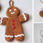 Crochet Gingerbread Man Ornament Free Pattern