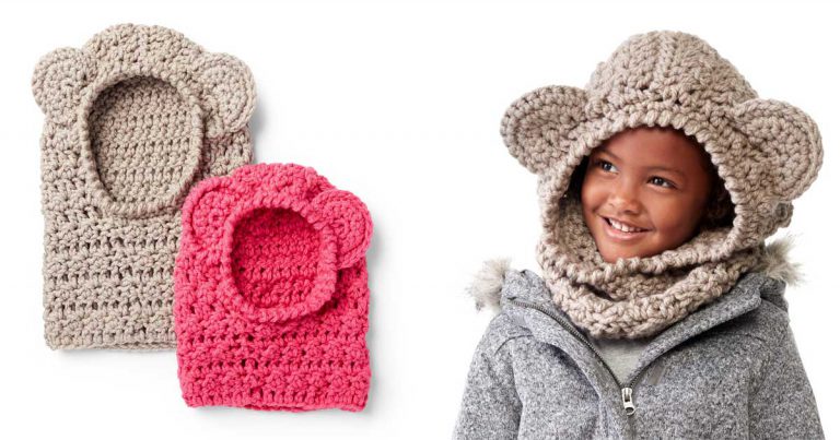 Crochet Bear Hood Hat Free Pattern