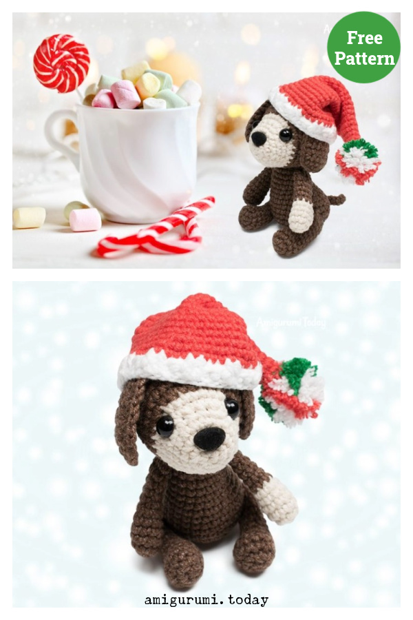 Amigurumi Christmas Puppy Free Crochet Pattern