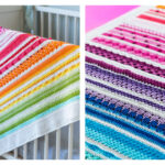 Baby Rainbow Sampler Blanket Free Crochet Pattern