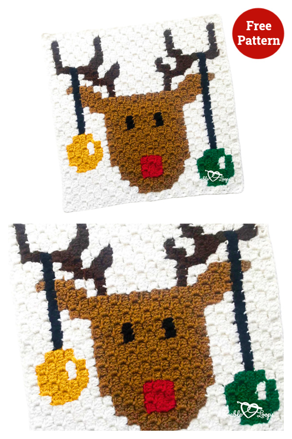 Crochet Christmas Rudolph the Reindeer Free Pattern