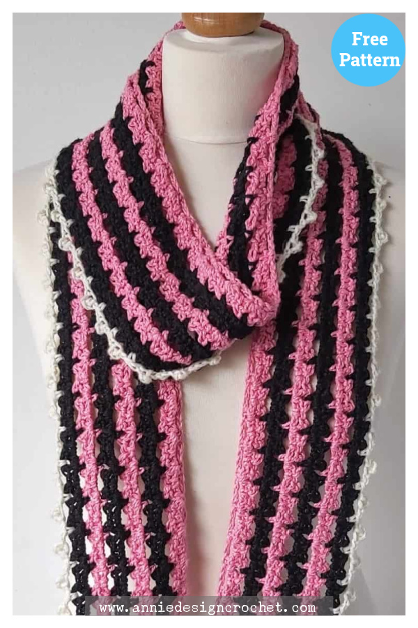 Crochet Skinny Scarf Free Pattern