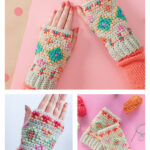 Crochet the Hygge Embroidered Wristies Free Pattern