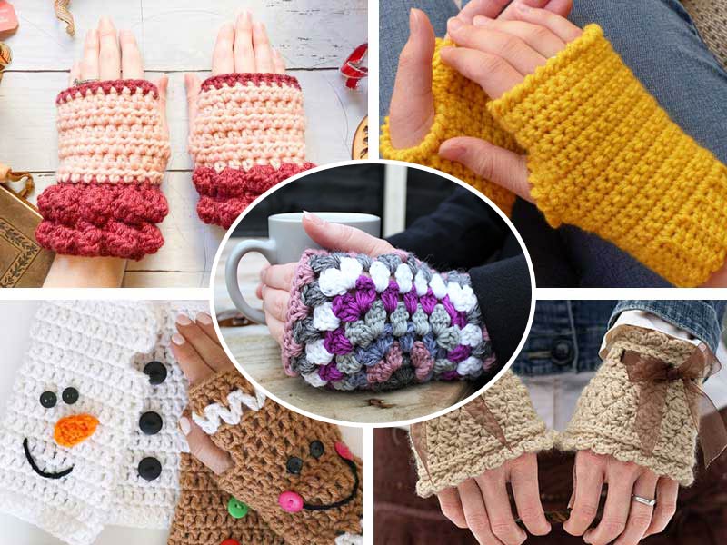 Easy Fingerless Gloves Crochet Free Pattern