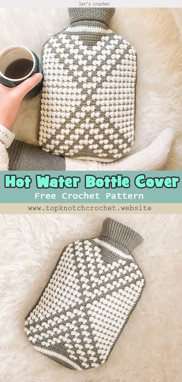 Crochet Hot Water Bottle Cover Pattern 