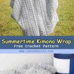 Summertime Kimono Wrap Crochet Free Pattern