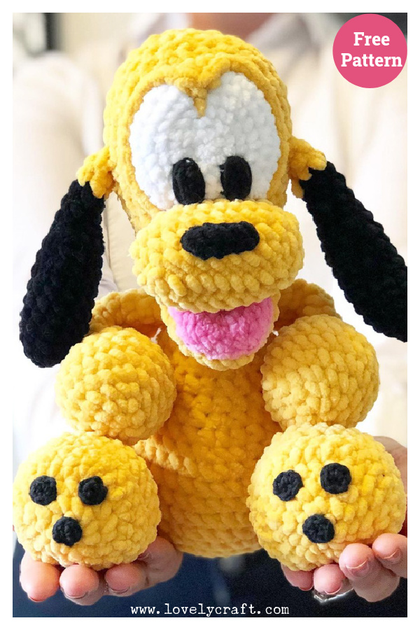 Baby Pluto Dog Amigurumi Free Crochet Pattern