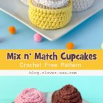 4 Cupcake Amigurumi Free Crochet Pattern