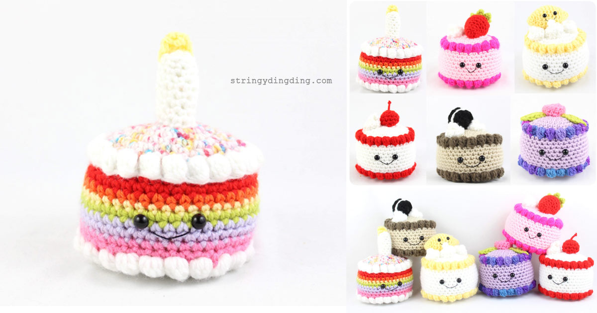 Bithday Cake Amigurumi Free Crochet Pattern
