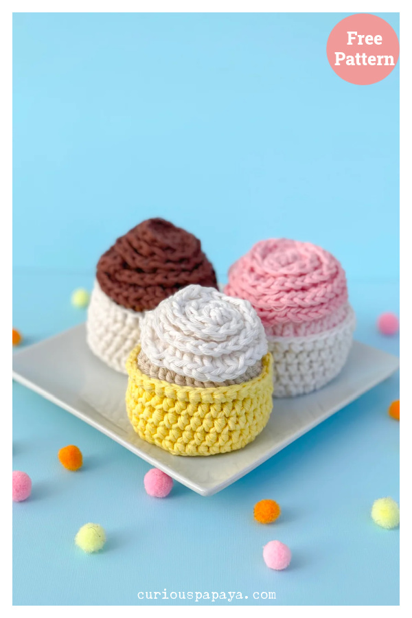 Mix n’ Match Cupcakes Free Crochet Pattern