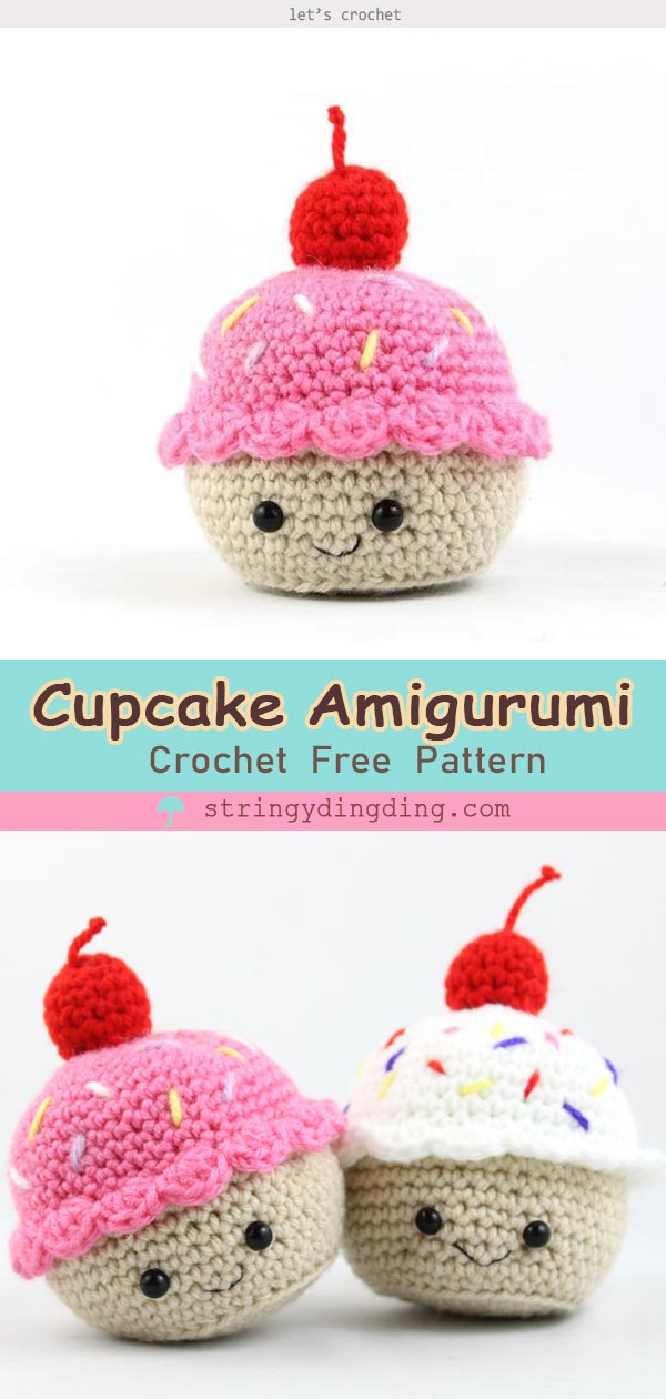 The 3 Cupcake Amigurumi Free Crochet Pattern
