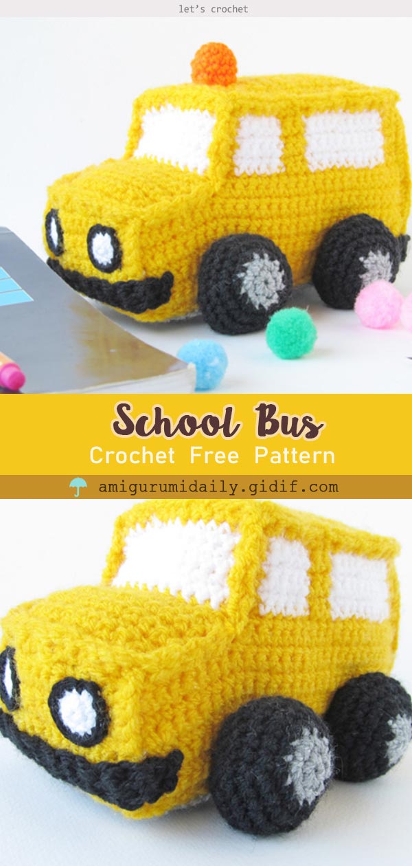 Crochet Amigurumi School Bus Free Pattern