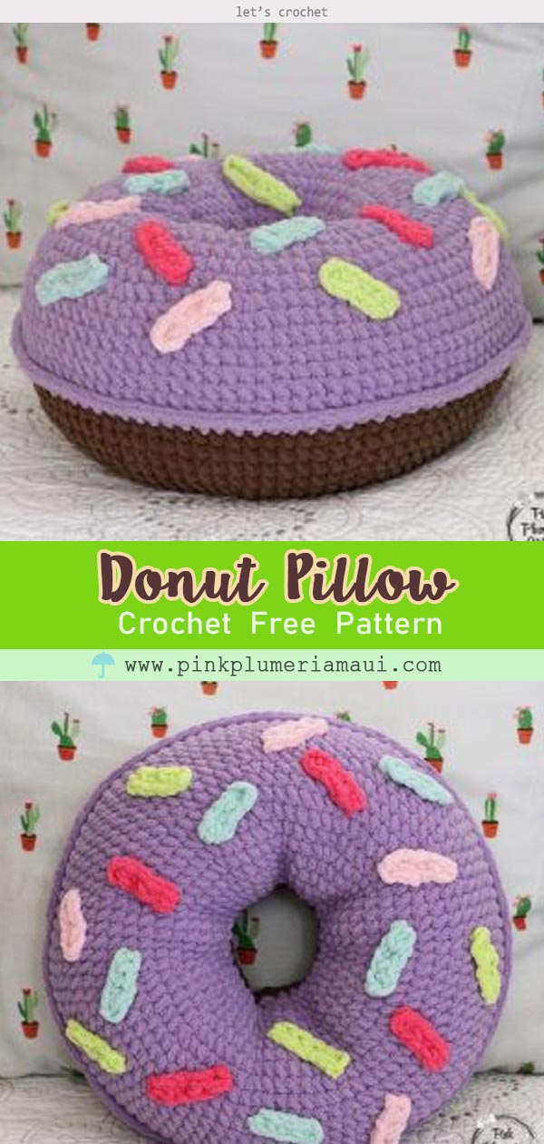Donut Pillow Crochet Free Pattern