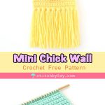 Mini Chick Wall Hanging Free Crochet Pattern