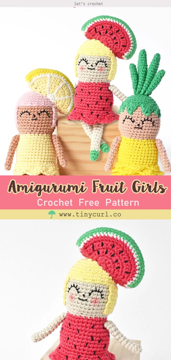 Amigurumi Fruit Girls Free Crochet Pattern