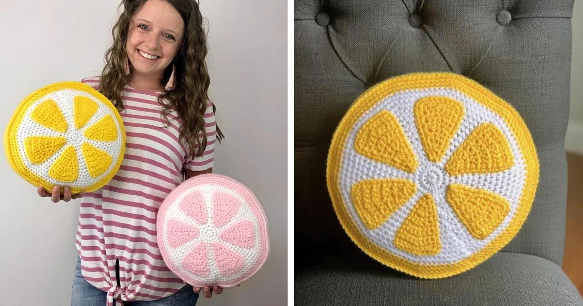 Lemon Pillow Crochet Free Pattern