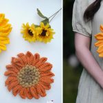 Crochet Sunflower Amigurumi Flower Wand free Pattern