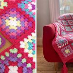 Strawberry Candy Squares Blanket Free Crochet Pattern