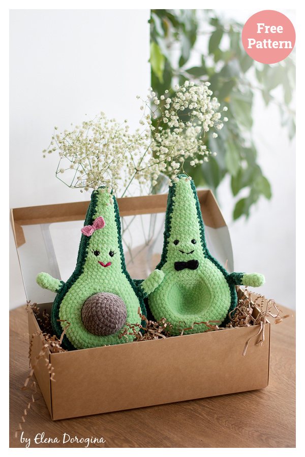 Avocado Toy Crochet Free Pattern