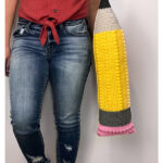 Crafty Pencil Pillow Free Crochet Pattern and Video Tutorial