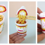 Cup Ramen Noodles Amigurumi Crochet Free Pattern