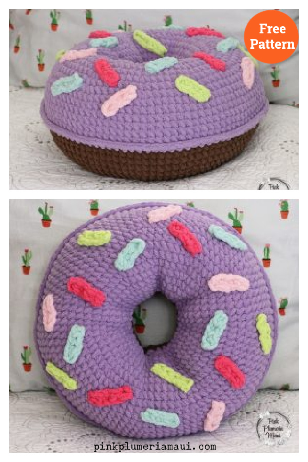 Donut Pillow Crochet Free Pattern