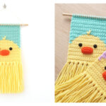 Mini Chick Wall Hanging Free Crochet Pattern