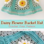 Beautiful Crochet Daisy Flower Bucket Hat Free Crochet Pattern