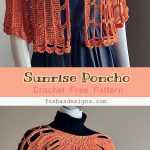 Sunrise Poncho Free Crochet Pattern