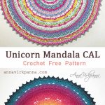 Unicorn Mandala CAL Free Crochet Pattern