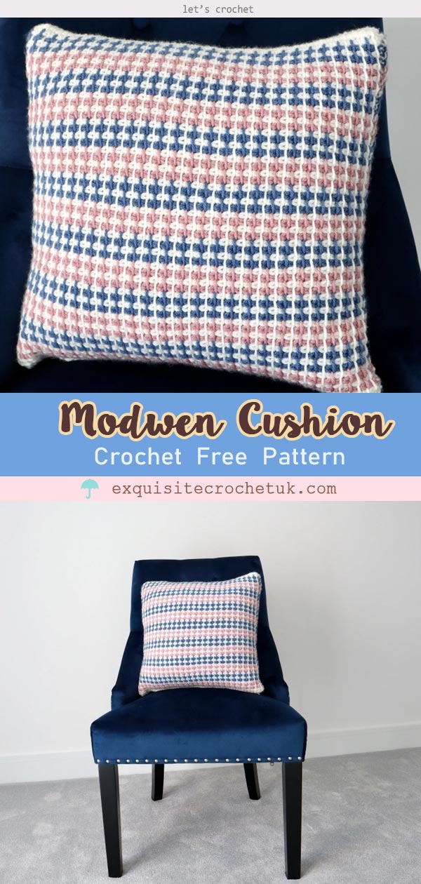 Modwen Cushion Free Crochet Pattern