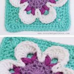 Crochet baby girl blanket with 3D flowers “Dancing Flowers” Free Pattern