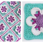 3D Flowers Blanket Free Crochet Pattern