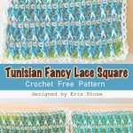 Tunisian Fancy Lace Square Free Crochet Pattern