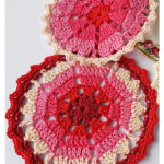 Crochet Heart Coaster for Valentine’s Day Free Pattern