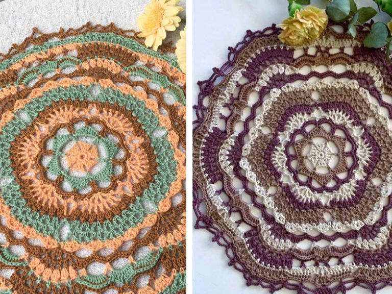 Royal Crown Mandalas Crochet Free Pattern