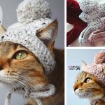 Narby Pom Pom Cat Hat Free Crochet Pattern