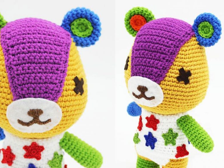Bear Animal Crossing Patch Amigurumi Crochet Free Pattern