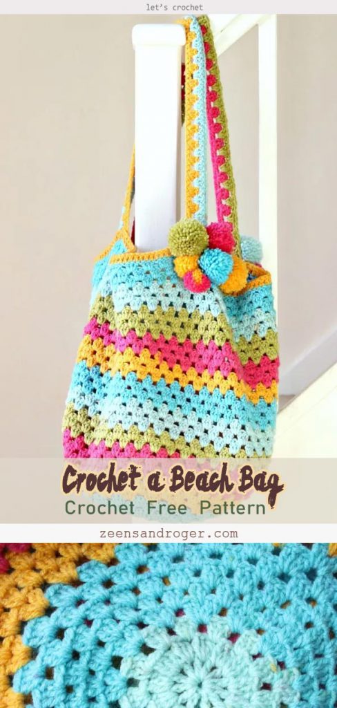Crochet a Colourful Beach Bag Free Pattern