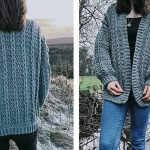 Braided Cardigan Sweater Free Crochet Pattern